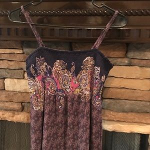 Empire Waist Paisley Print Dress